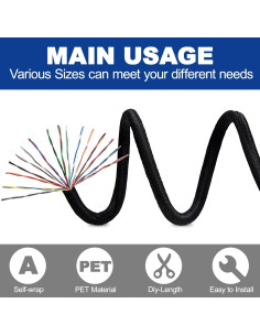 Manga de Cable Dividida Trenzada Teziicus 25 pies 1/4" 2