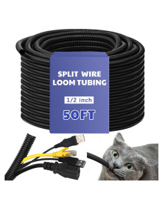 Manga de Cable Retardante de Llama Kanayu 1.27 cm x 30.48 m Negro