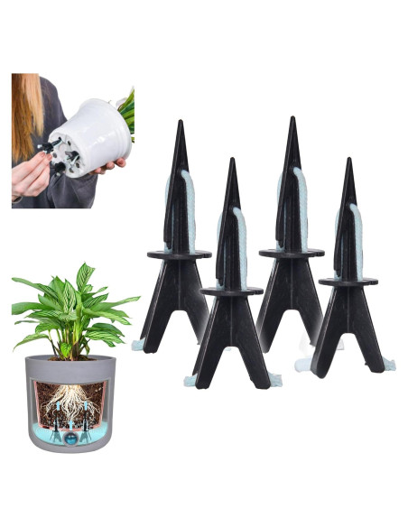 Picos de Autorriego GreenShip - 4 Unidades para Macetas 12-30 cm