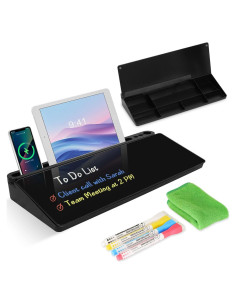 Pizarra de Vidrio para Escritorio WALGLASS 38x17.8cm con Almacenamiento