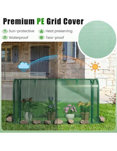 Invernadero Portátil Giantex 119.4x55.9x61 cm Verde PE