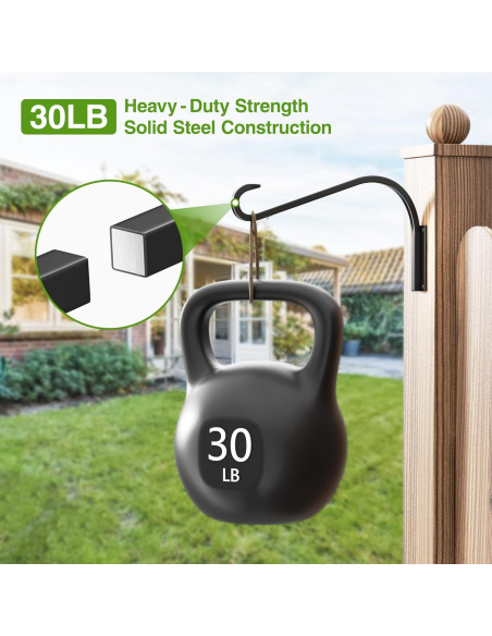 Soportes para Plantas Colgantes Saffruff 30 cm 2 Pack Metal Negro