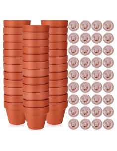 Kit de Jardinería Hushee: 36 Macetas Mini Terracota y Bloques
