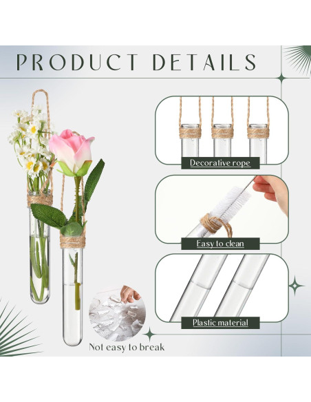 Baderke 6 Tubos de Propagación de Plantas Colgantes 14 cm