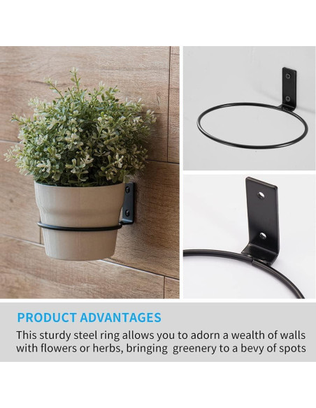 Anillo Soporte para Plantas 15 cm Maosen - 6 Paquete Metal