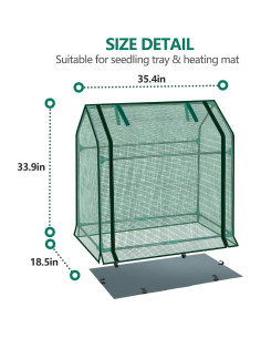 Mini Invernadero Interior SUMGROW 91.4x48.3x86.4 cm con Cremallera 2