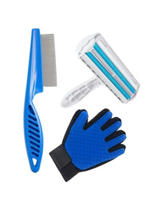Kit de Aseo para Mascotas ESSENCIAIS - Cepillo, Peine y Guante