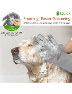 Guantes de Aseo para Mascotas Sene de Silicona 34x16 cm 2