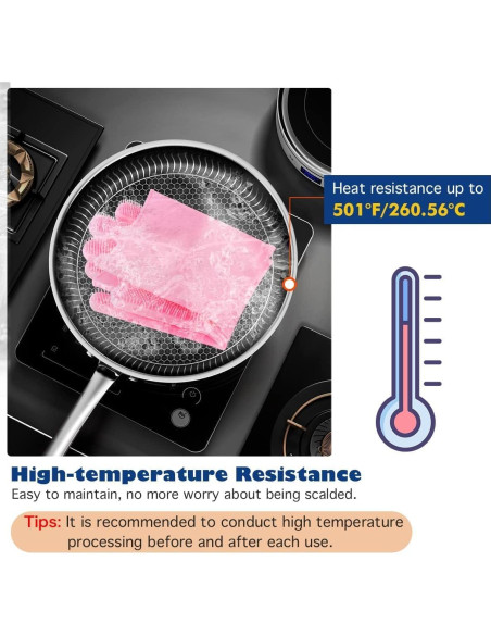 Guantes de Aseo para Mascotas Sene - Silicona Rosa 31.85x15.7cm