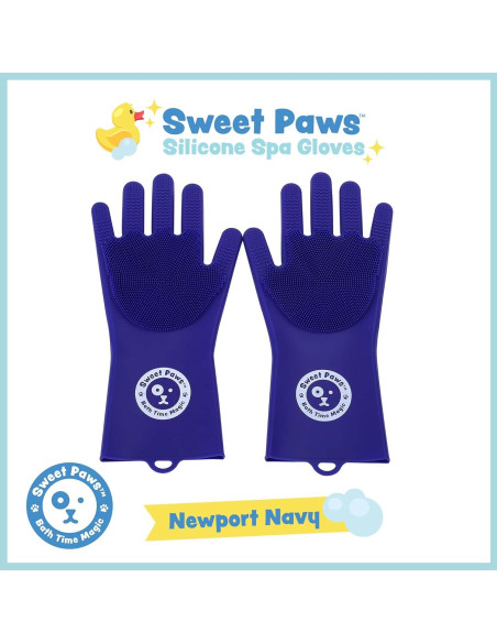 Guantes de Acicalamiento Sweet Paws para Perros y Gatos - Newport Navy