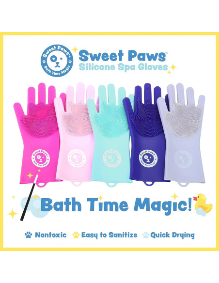 Guantes de Acicalamiento Sweet Paws para Perros y Gatos - Newport Navy