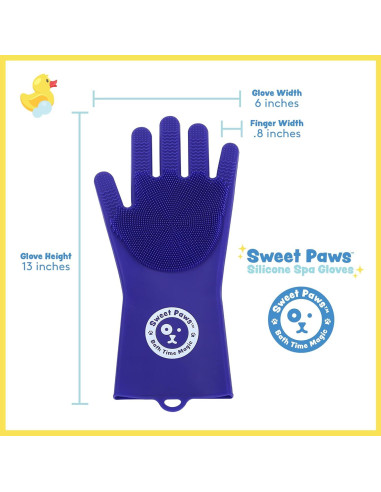 Guantes de Acicalamiento Sweet Paws para Perros y Gatos - Newport Navy