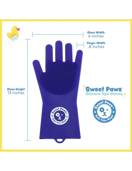 Guantes de Acicalamiento Sweet Paws para Perros y Gatos - Newport Navy