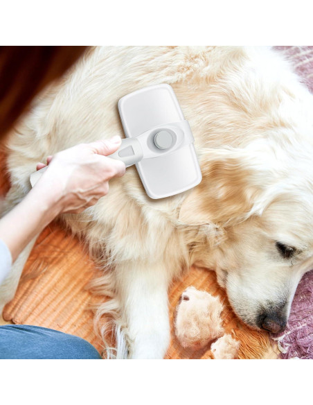 Cepillo Autolimpiante Crala para Perros y Gatos - Elimina Pelo Suelto