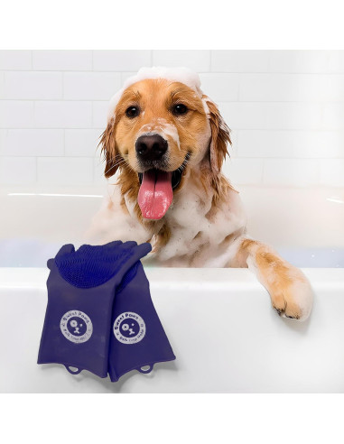 Guantes de Acicalamiento Sweet Paws para Perros y Gatos - Newport Navy