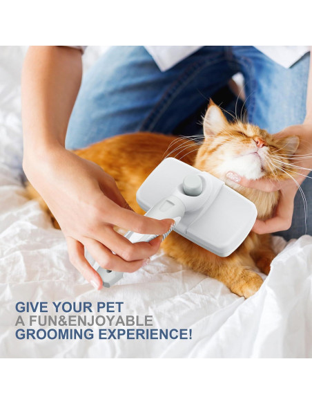 Cepillo Autolimpiante Crala para Perros y Gatos - Elimina Pelo Suelto