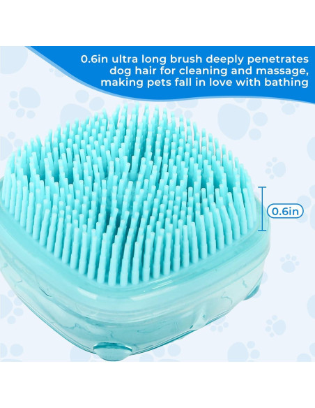 Set de Baño para Mascotas IDQQUQQ: Guantes y Cepillo Azul