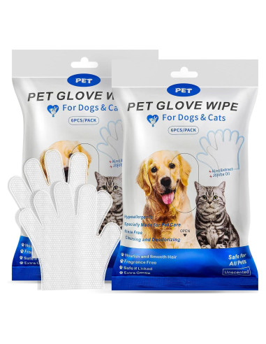 Toallitas de Lavado para Mascotas CLGTTBF - 12 Pcs