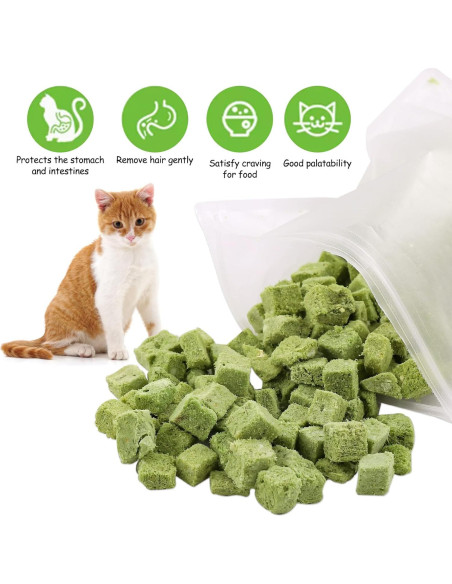 Golosinas de Hierba para Gatos HavenJanny 60g - Salud Oral y Control de Bolas de Pelo