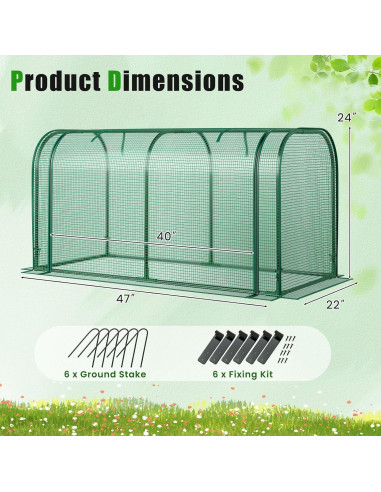 Cama de Jardín Elevada Giantex con Cubierta Invernadero PE