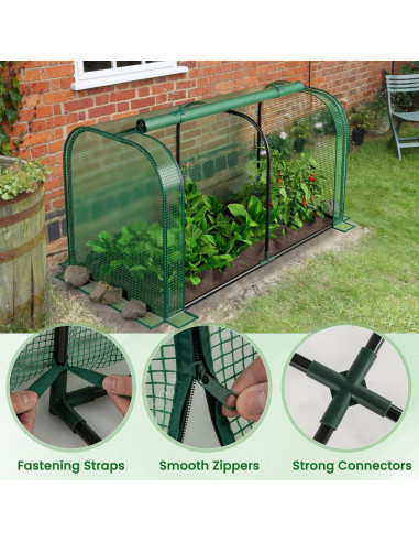 Cama de Jardín Elevada Giantex con Cubierta Invernadero PE