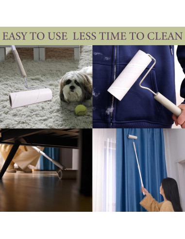 Rodillo de Pelusa Marzyciel 450 Hojas 16 cm Mango Extensible