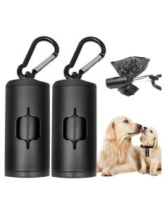 Dispensador de Bolsas de Excremento de Perro YUCHIYA Aluminio Negro