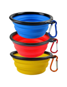 Tazones Plegables para Perros Mr. Peanut, Set de 3 Silicona