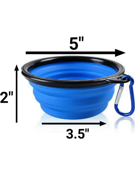 Tazones Plegables para Perros Mr. Peanut, Set de 3 Silicona
