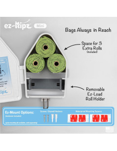 Dispensador de bolsas para excremento de perro ez-Ripz Blanco 2