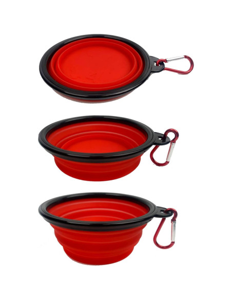 Tazones Plegables para Perros Mr. Peanut, Set de 3 Silicona