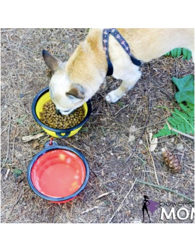 Tazones Plegables para Perros Mr. Peanut, Set de 3 Silicona