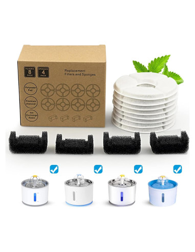 Filtro de Agua para Gatos OYES 8+4 Reemplazo 2.4L