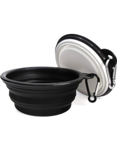 Cuencos Plegables para Perros SLSON - 2 Unidades Silicona 350ml 2