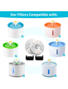 Filtro de Agua para Gatos OYES 8+4 Reemplazo 2.4L 2