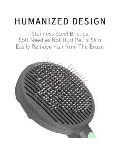 Cepillo Autolimpiante para Gatos y Perros PAKEWAY Verde 2