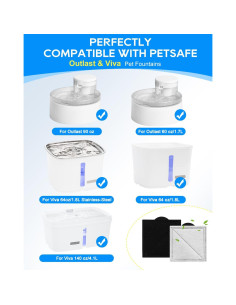 Filtros de Agua para Gatos Cunina 6 Paquetes Compatible PetSafe 2