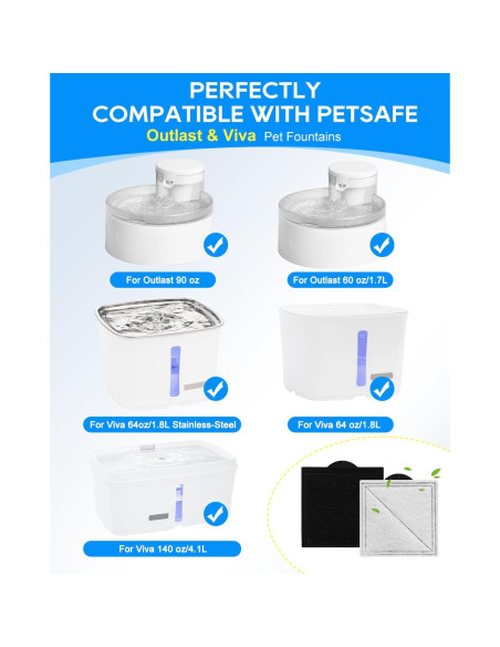 Filtros de Agua para Gatos Cunina 6 Paquetes Compatible PetSafe