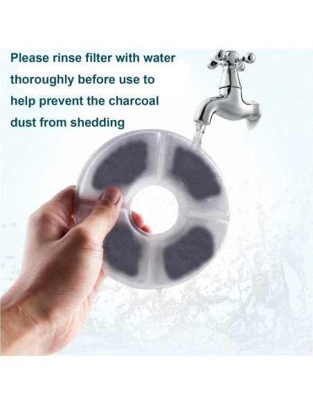 Filtros de Agua para Gatos WWVVPET 6 Paquete 50% Carbón Activado