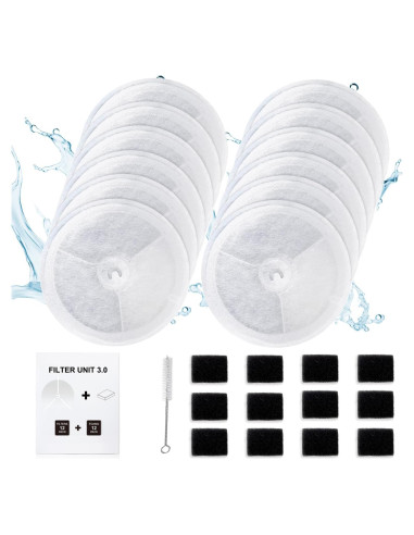 12 Filtros de Agua para Mascotas AWoHH Filtro Unidad 3.0