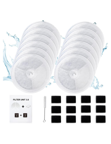 12 Filtros de Agua para Mascotas AWoHH Filtro Unidad 3.0