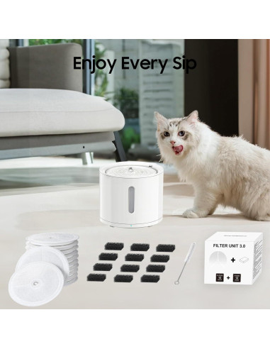 12 Filtros de Agua para Mascotas AWoHH Filtro Unidad 3.0