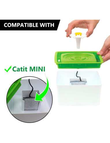 Filtros de Carbono MyfatBOSS para Fuente Mini Flower Catit - 12 Unidades