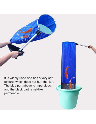 Red Suave para Peces Zerodis 40CM, Malla Nylon Antideslizante