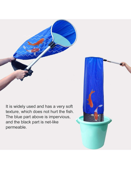 Red Suave para Peces Zerodis 40CM, Malla Nylon Antideslizante