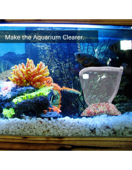 20 Bolsas de Filtro de Acuario Onwon 15x20 cm Malla Nylon