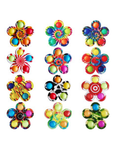 12 Piezas Juguetes Fidget Pop para Alivio del Estrés DUBANJOWE