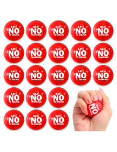 20 Pelotas de Estrés Poen Cinta Roja Conciencia Cáncer