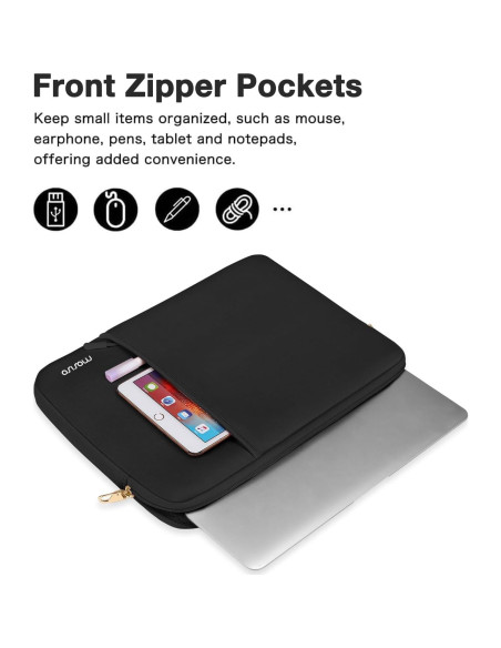 Funda Protectora 360 MOSISO para Laptop 13.3" Negra