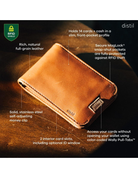 Billetera Bifold RFID Distil Union Wally 5.0 - Negro